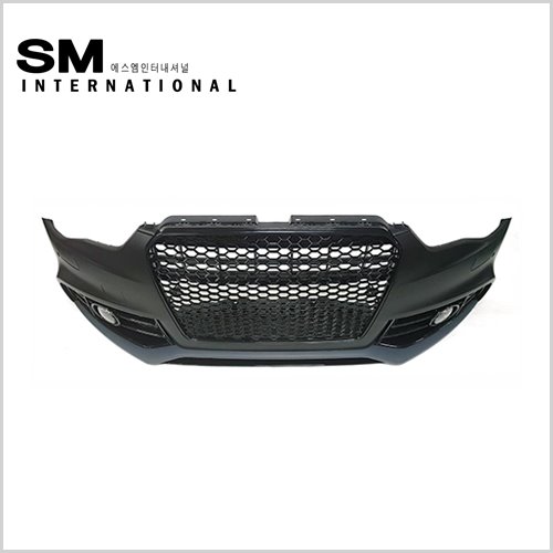 아우디 A5 RS5룩 스타일 프론트범퍼 세트 바디킷 (안개등 타입 / 유광블랙림그릴 / 2013-2016년 적용)